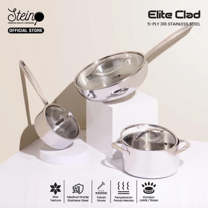 PWH STEIN Elite Clad Regular Set Stainless Steel Pan / Panci Stein