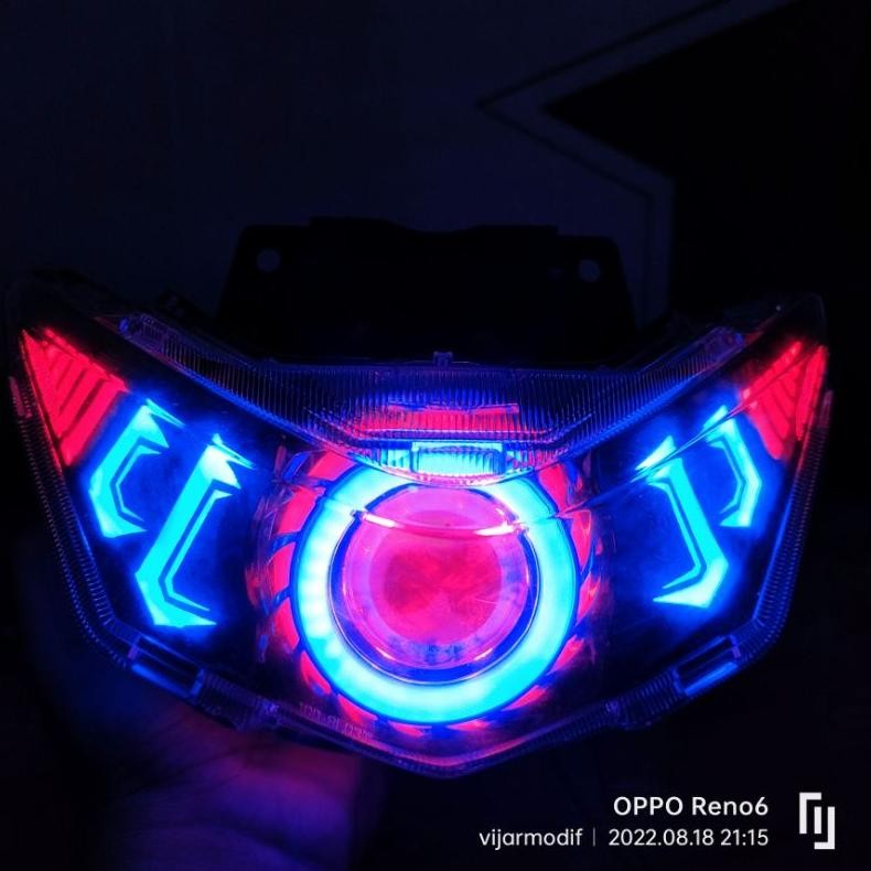 (ORINAL) (PNP) Proji beat deluxe/Headlamp beat LED 2020-2022/reflektor beat deluxe custom proji/refl