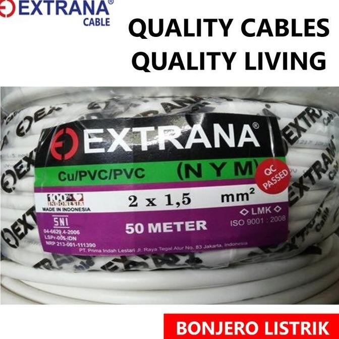TERMURAH - kabel serabut nymhy 2x1.5 extrana