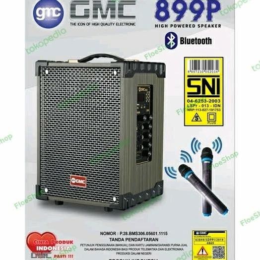 Speaker Active GMC 899P 899 P Speker Aktif Portable Bluetooth USB+2Mic