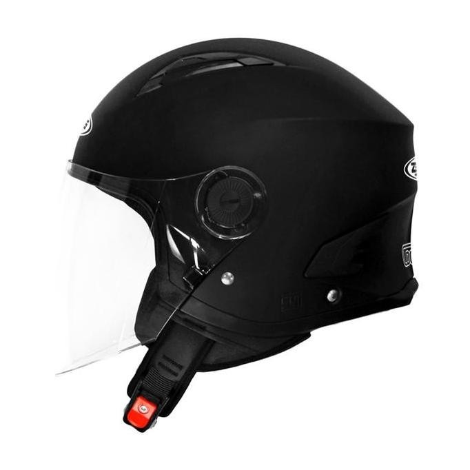 TERBARU - ZEUS ZS617 MATT BLACK | HELM HALF FACE | ORIGINAL ZEUS