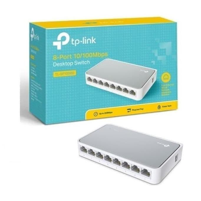 TERBARU - TP Link 8 port 10/100Mbps Desktop Switch Hub TL-SF1008D