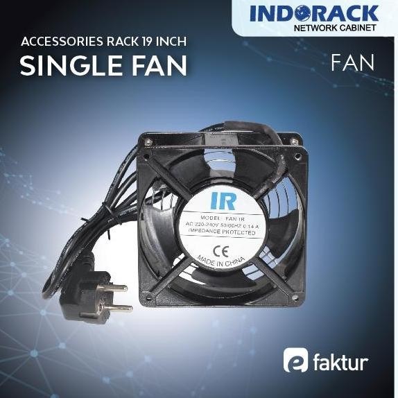 NEW INDORACK - Single Fan Accesoroes For Wallmount Rack 19Inch