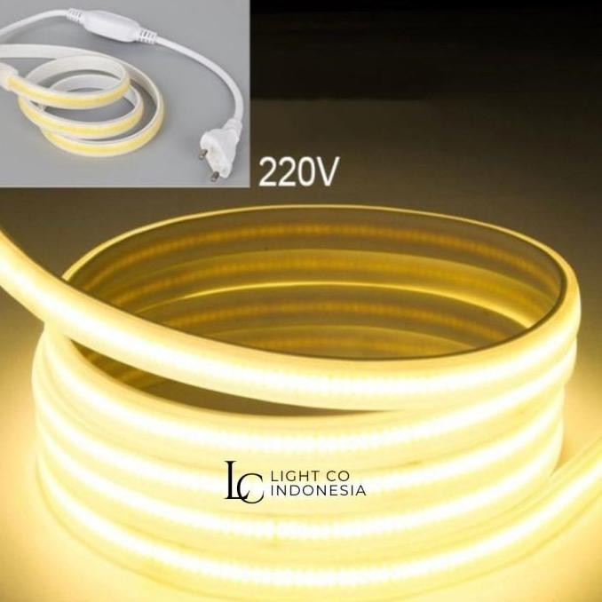 TERBARU - Led Strip COB 220v 3000k warmwhite / COB led strip 220v 10w/m