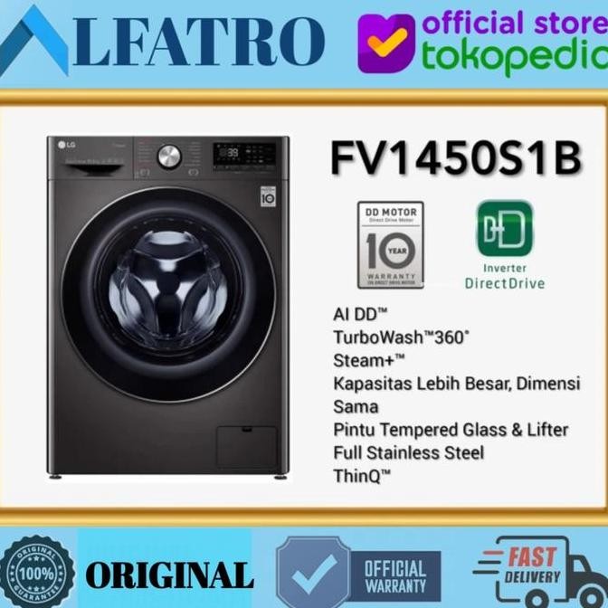 TERLARIS - MESIN CUCI FRONT LOADING LG FV1450S1B