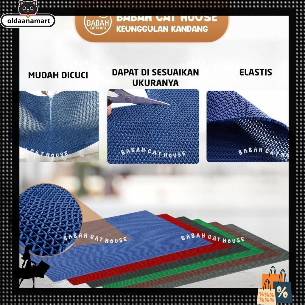 New produk KARPET ALAS KANDANG Kucing Kasur Anjing Tatakan Kelinci Underpad Hewan Empuk Karet Pasir 