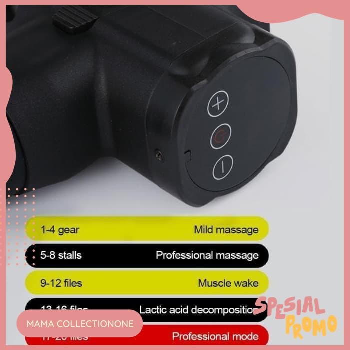 ALAT PIJAT ELEKTRIK MASSAGE GUN VIBRA PIJAT THERAPY OTOT 5 HEAD TERBARU