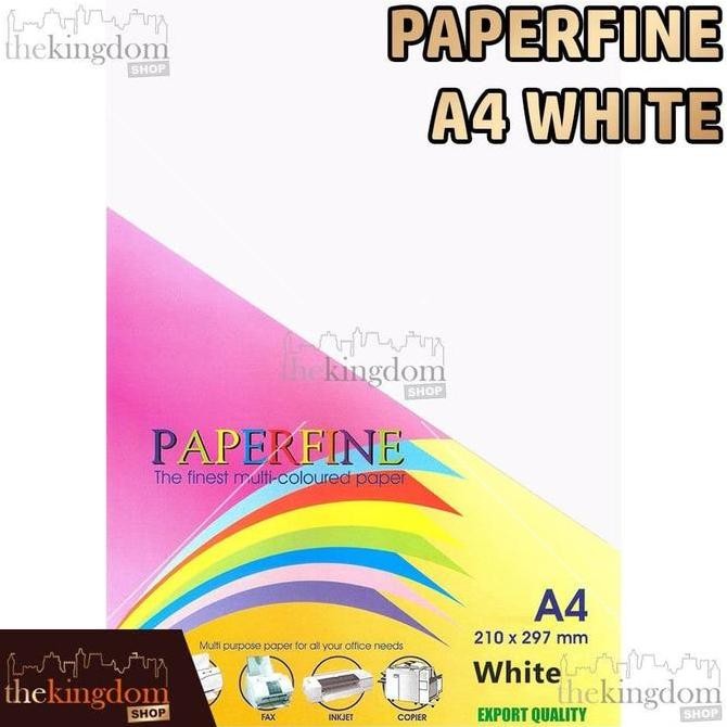 

BEBAS ONGKIR - Paperfine Kertas HVS Warna A4 White Putih Isi 500 Lembar