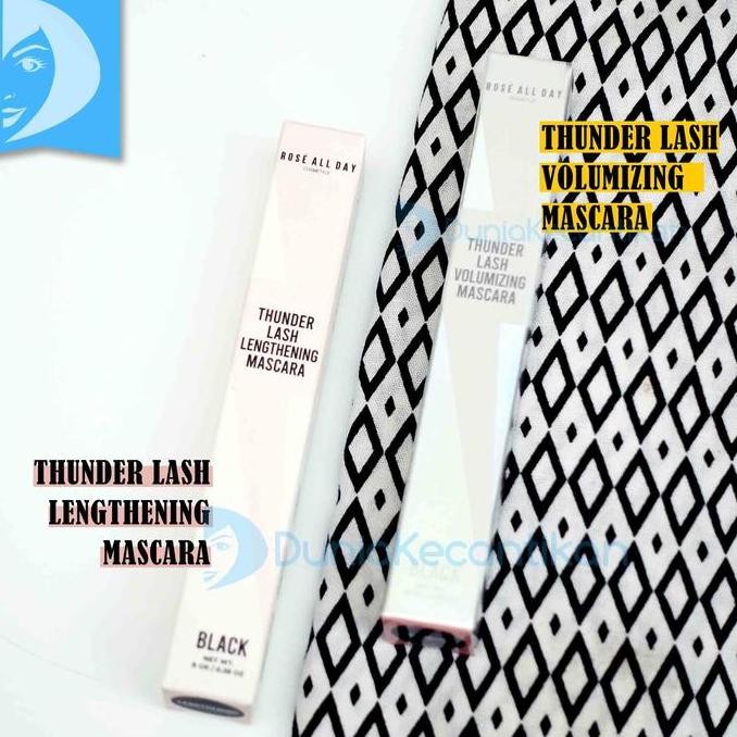 TERBARU - Rose All Day Thunder Lash Mascara Black Maskara Waterproof Smudgeproof