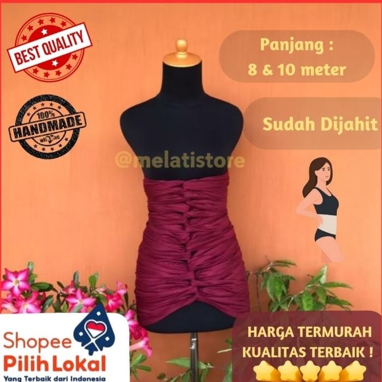 Racun Shopee Fs-6 Kain Bengkung 8 Meter & 10 Meter (Sudah Dijahit Tinggal Pakai) Stagen Angkin Belly