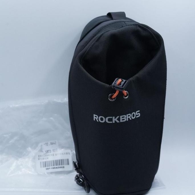Rockbros P002 Black Tas Botol Stang Depan Sepeda Lipat Seli Bike Bottle Bag Bike Front Water Bag 1.5