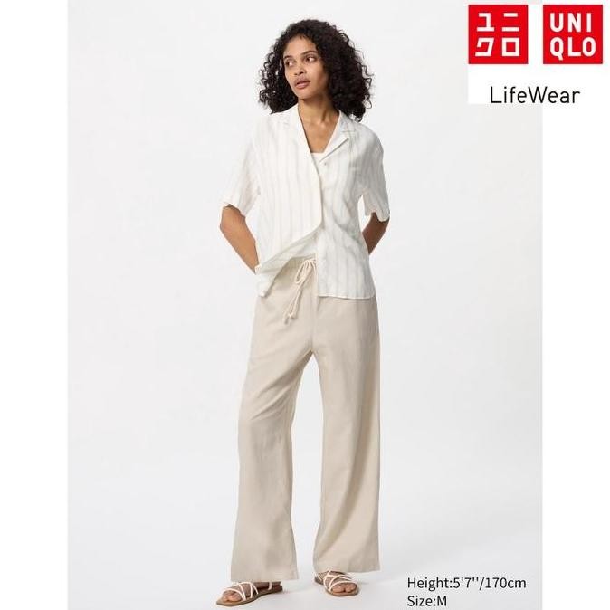 Uniqlo Celana Rileks Linen Blend 07 LA