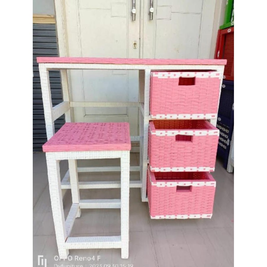 Meja Belajar Anak Rotan Sintetis Terbaru