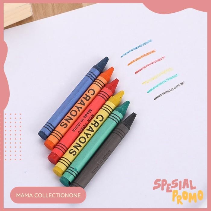 PENSIL CRAYON CRAYONS KRAYON  PEWARNA NON TOXIC KECIL POCKET COLORING 1 SET ISI 24 WARNA ALAT MEWARN