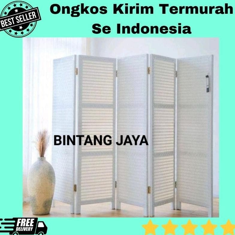 READY STOK Sketsel Pembatas Ruangan Rotan Sintetis Partisi Sekat Ruangan Murah