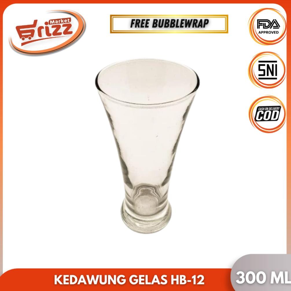 Gelas Kaca Kedawung I 300Ml Minum Jus Sirup Bening Unik Cafe Beling Cantik Korea Hb-12 Spaylater 0%
