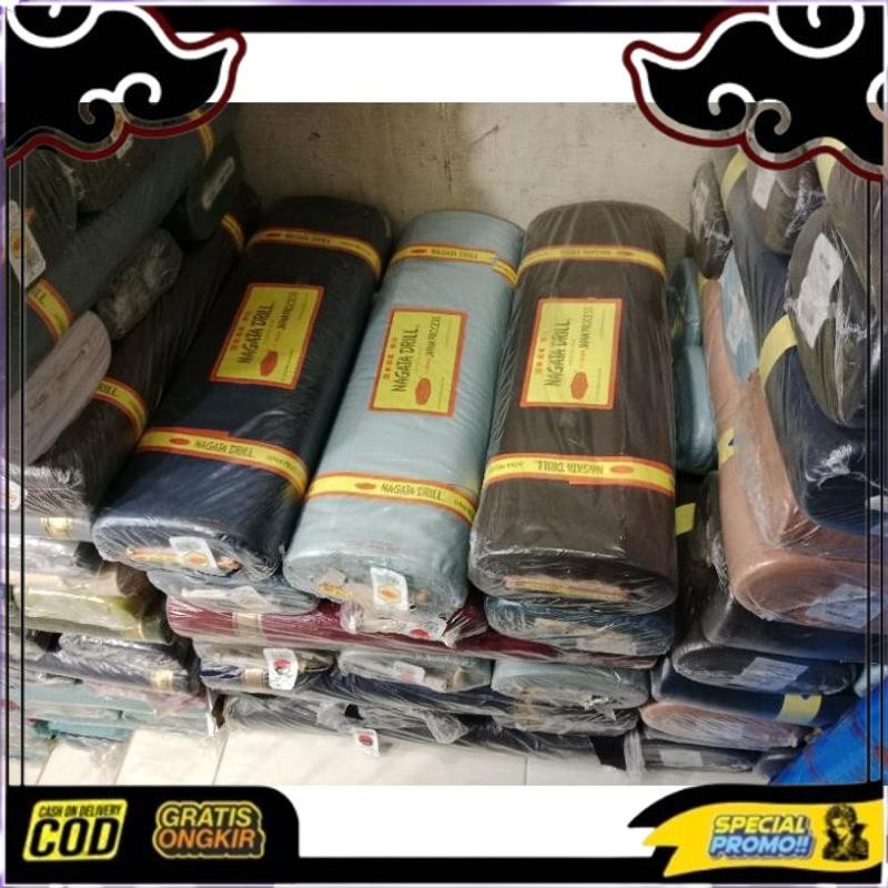 Siap Dikirim Kain Drill Nagata / Kain Seragam Smp Sma Pramuka Per 0.5 Meter