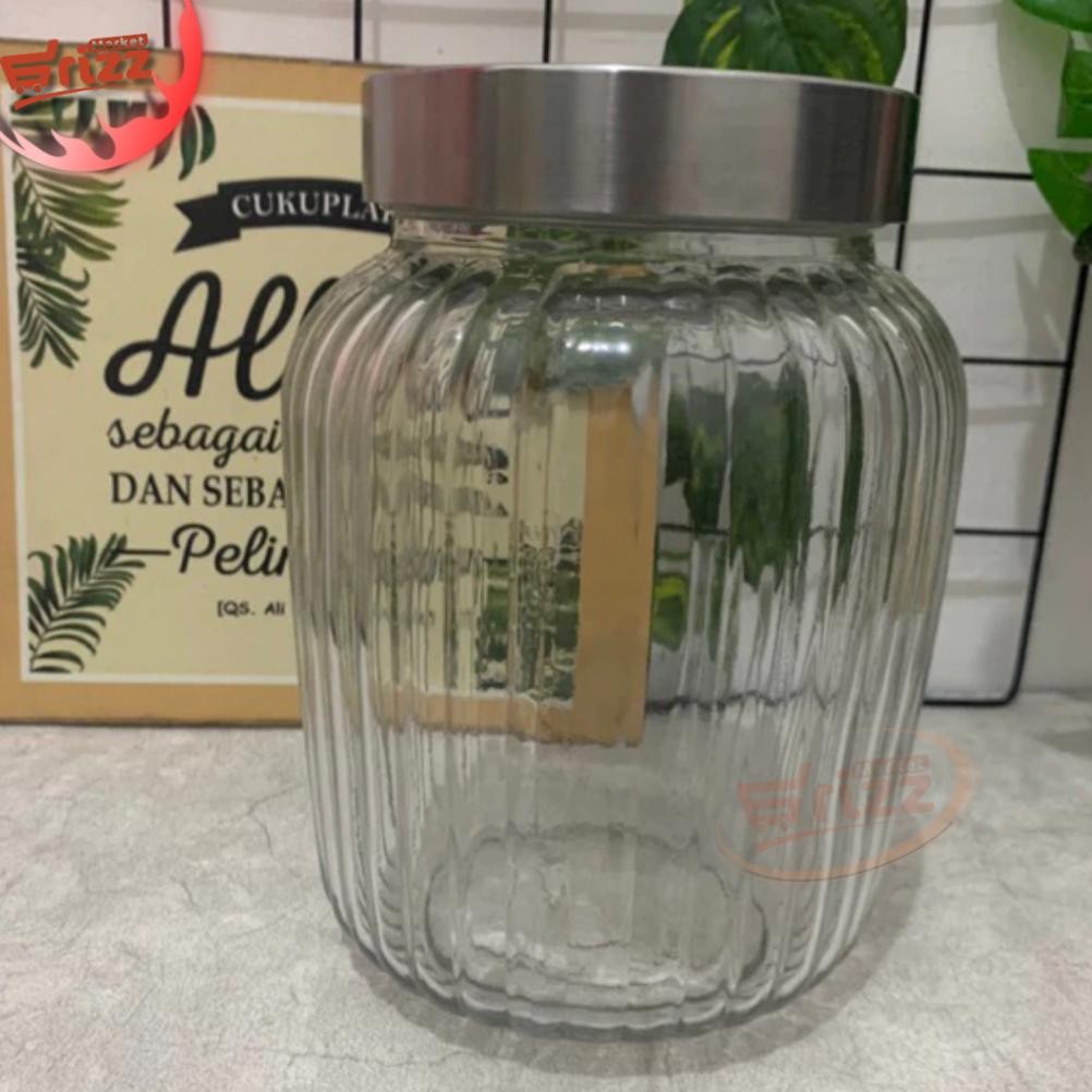 Toples Kue Kering 1 Liter Stoples Kaca Lebaran Nastar Beling Tpf-5 Dan Tpf- 10 Sl Viral