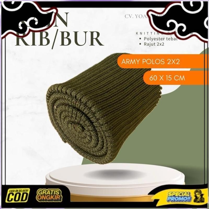 Trending Kain Rib Bur Babat Rajut 2X2 Untuk Bomber Premium Warna Lengkap Tebal