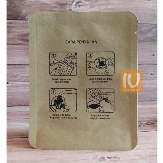 (Good) Kemasan Sachet Craft Printing Cara Seduh Kopi Drip Bag 50 Pcs