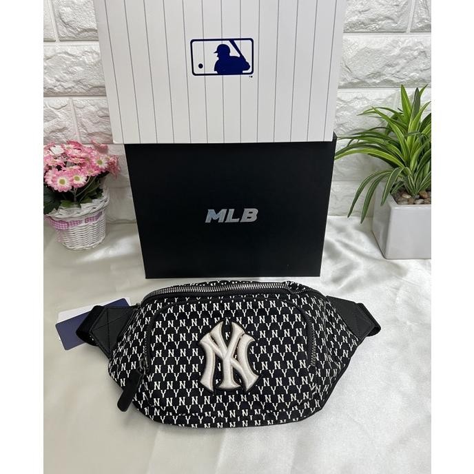 (Good) Tas Waistbag Pria MLB NY Yankees Monogram - Black