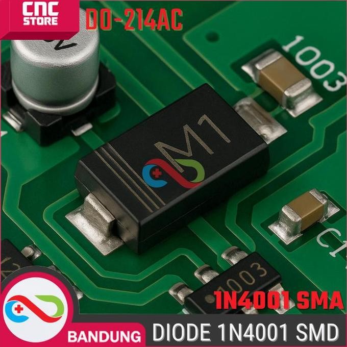 10Pcs Diode 1N4001 M1 Sma Dioda M1 1N4001 Smd Smt Diode 1A Baru