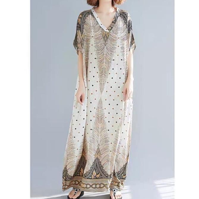 Maxi Dress HOMWEAR Import/Dress Busui/Long Dress Lengan Pendek Casual TP