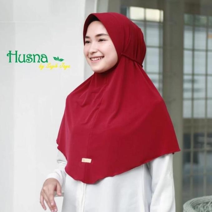 (Good) Hijab Bergo Ropel Ori Husna / Jilbab / Kerudung Instan Tali Kepang 202