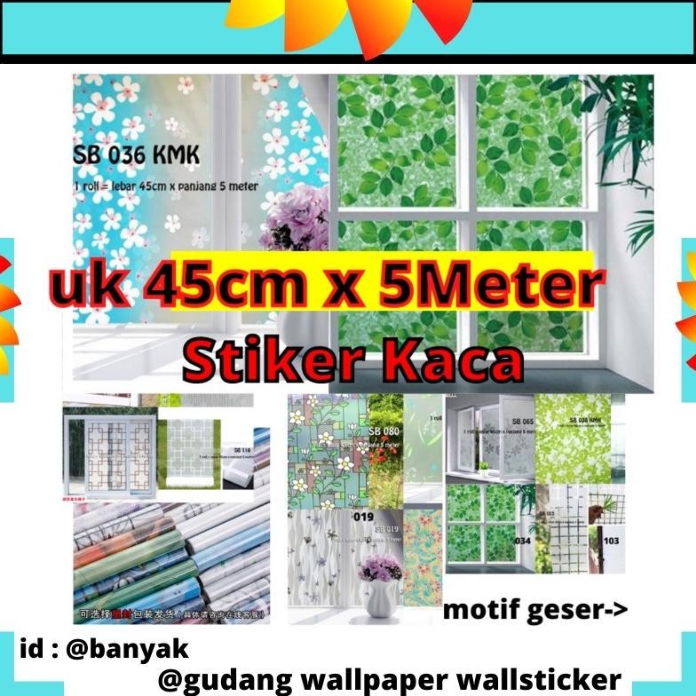 ACH - STICKER SETIKER WALLPAPER PINTU JENDELA KACA BUAT KAMAR MANDI DEKORASI DECOR DEKOR RUMAH WALPA