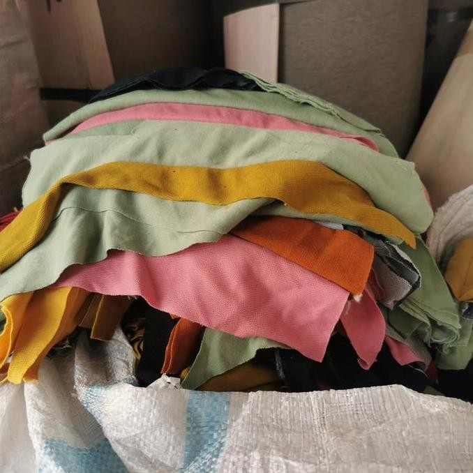 *#*#*#] Kain lap majun warna jahit 1kg Kain bekas sisa kain jahitan gwt katun