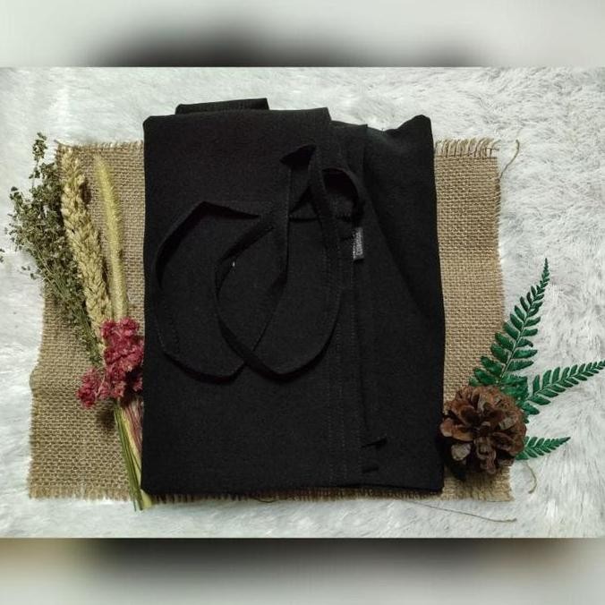 (Good) - HIJAB BERGO MARYAM CRINKLE AIRFLOW/ KHIMAR JUMBO TALI NON PED M L XL Panjang Muslim Instan 
