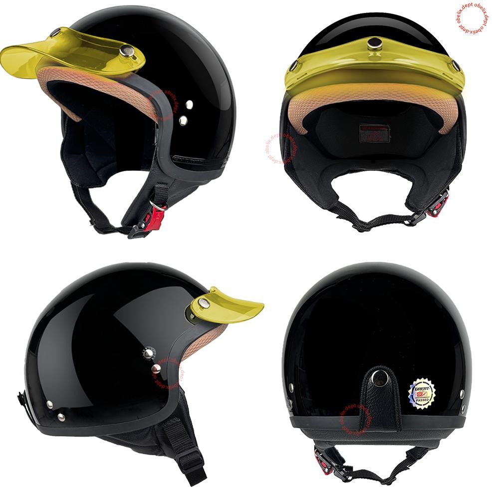 Helm Vintage Retro Classic Pria Wanita Dewasa Helm Chip Vintage