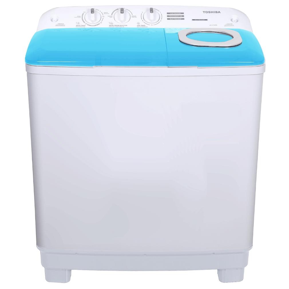 MESIN CUCI 2 TABUNG TOSHIBA VH-H75MN-WB/WR/WW