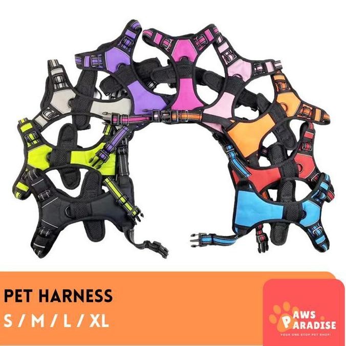 Harness Anjing Besar Kuat / Reflective Dog Harness No Pull Peliharaan