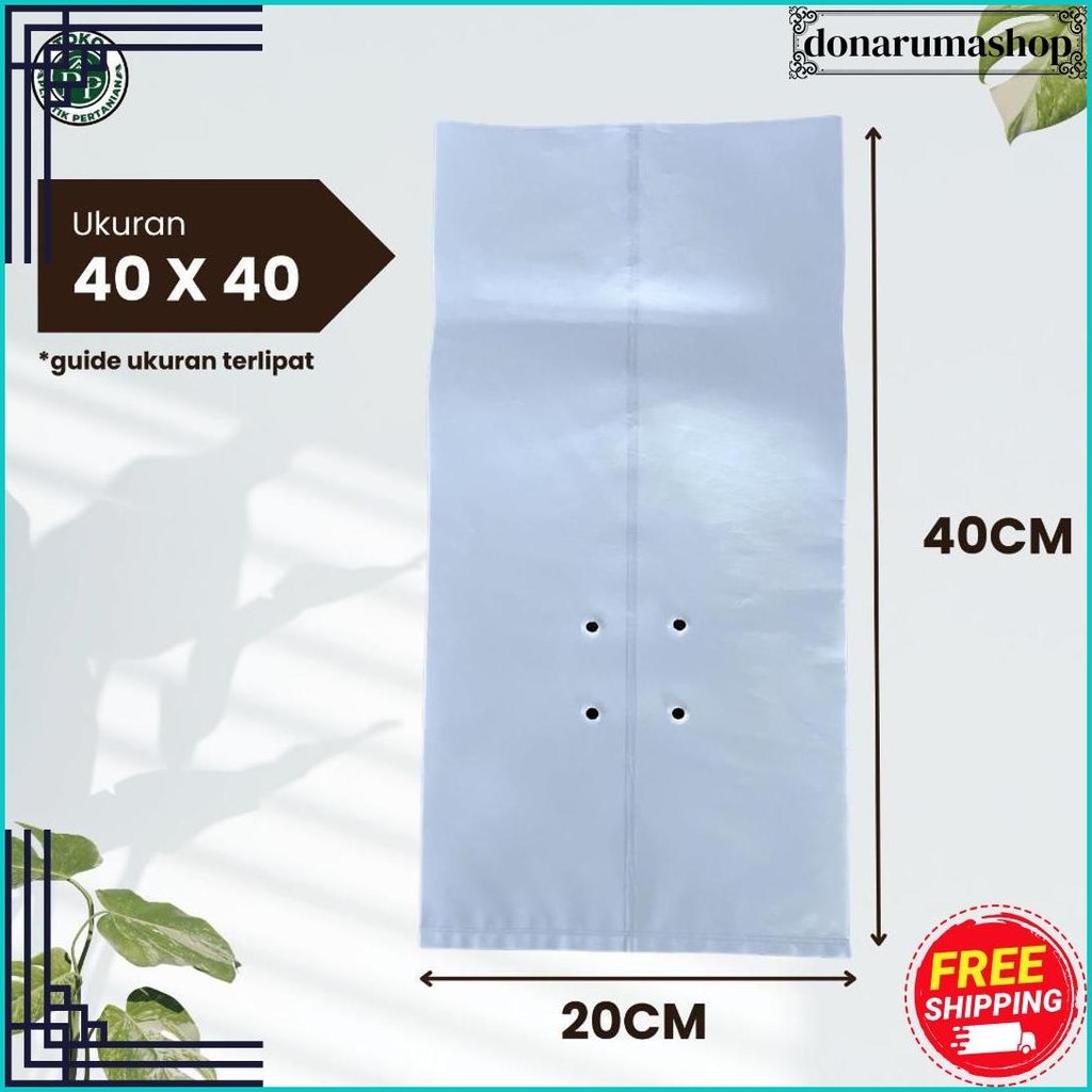 Polybag Putih 40 X 40 Isi 50 Lembar - Polybag Putih / Putih-Hitam Terlaris