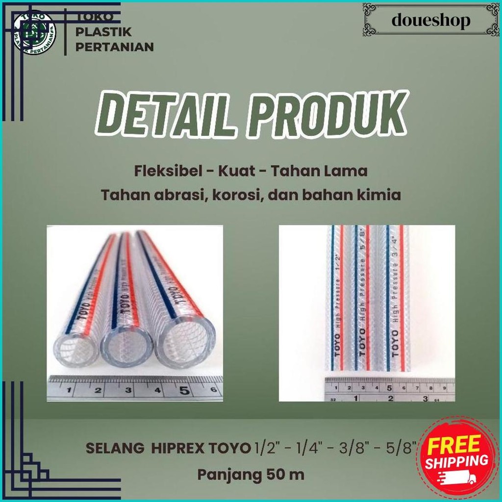 Selang Taman / Selang Air Benang 1/4 Inch Panjang 50 Meter Terlaris