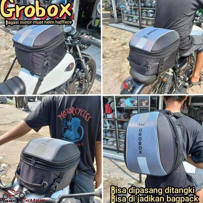 PCTL2 Tas Bagasi kapasitas muat Helm halfface grobox Motor Motorcycle box motor penyimpann barang mu