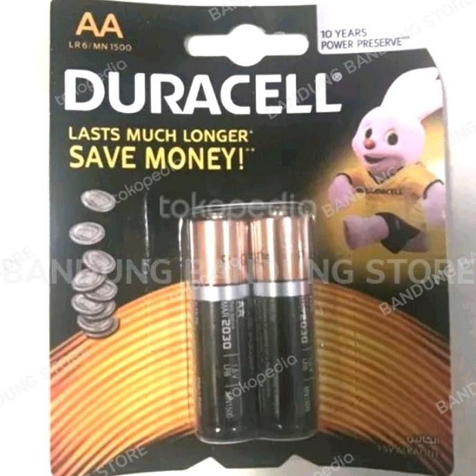 DURACELL AA R6 1,5V ALKALINE 2X BATERAI BATRE ALKALINE 1,5V AA DURACEL murah