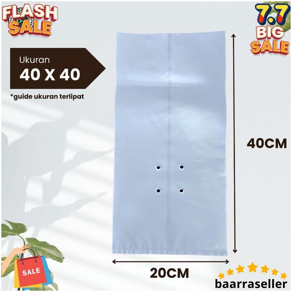 Polybag Putih 40 X 40 Isi 50 Lembar - Polybag Melon Harga Grosir Bisa Cod