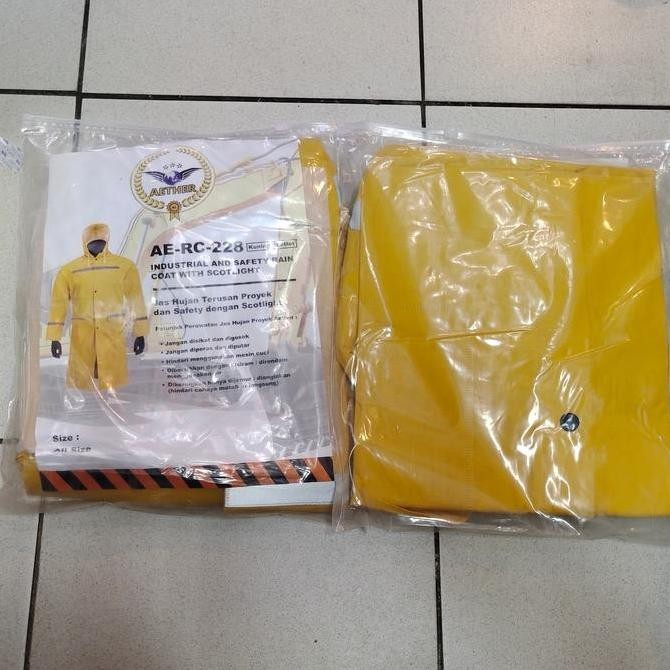 Jas Hujan Mantel Kuning Skotlet AETHER / Jas Hujan Mantel Kuning murah