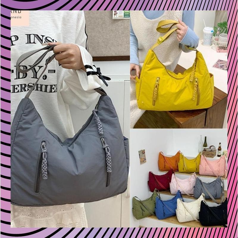 Diskon Gede Tas Wanita Puffy Nilon Tas Bahu Banyak Kantong Tas Kuliah Olahraga Import Korean Style T