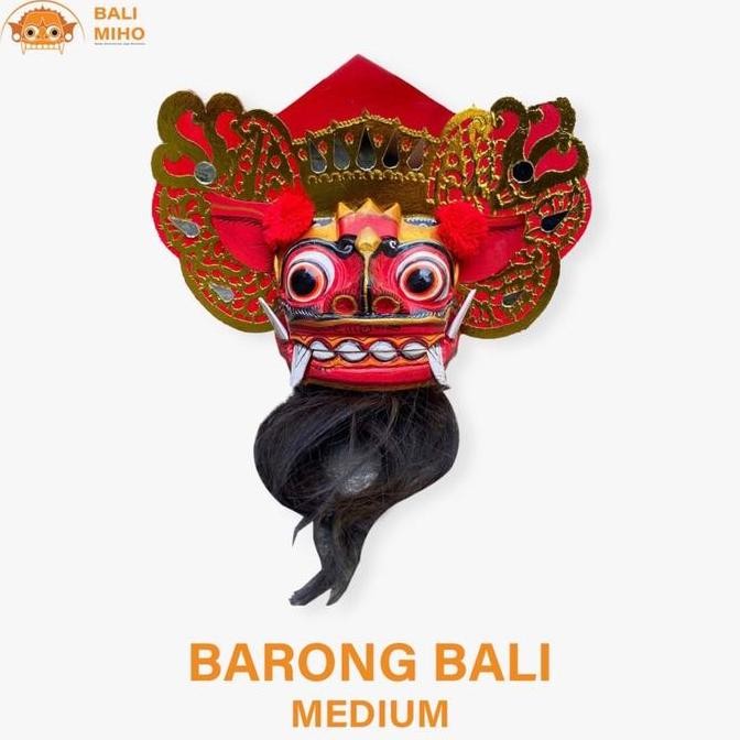 Ready...Ready...Ready...] Topeng Barong  tanggung - Barong Kayu - Pajangan Barong Murah - Topeng Kay