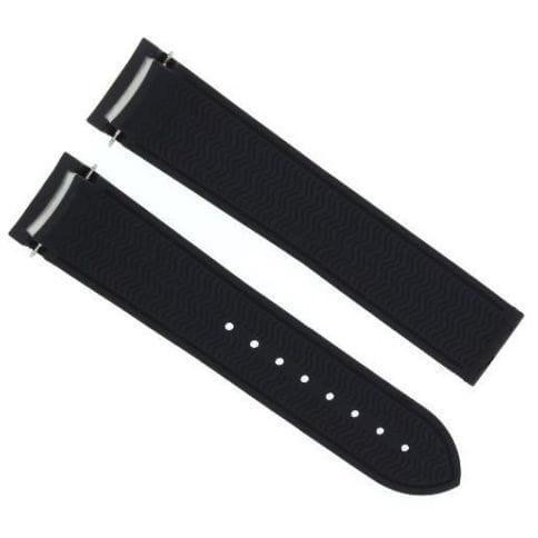 20Mm Omega Seamaster Curved Rubber Strap Diver Tali Jam Tangan Omega