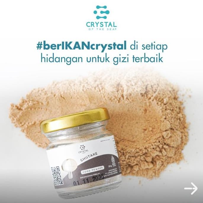 

Murah Crystal Farm - Shiitake Food Powder 80Gr / Mushroom Powder / Bubuk Kaldu Jamur Shiitake Mpasi Soup