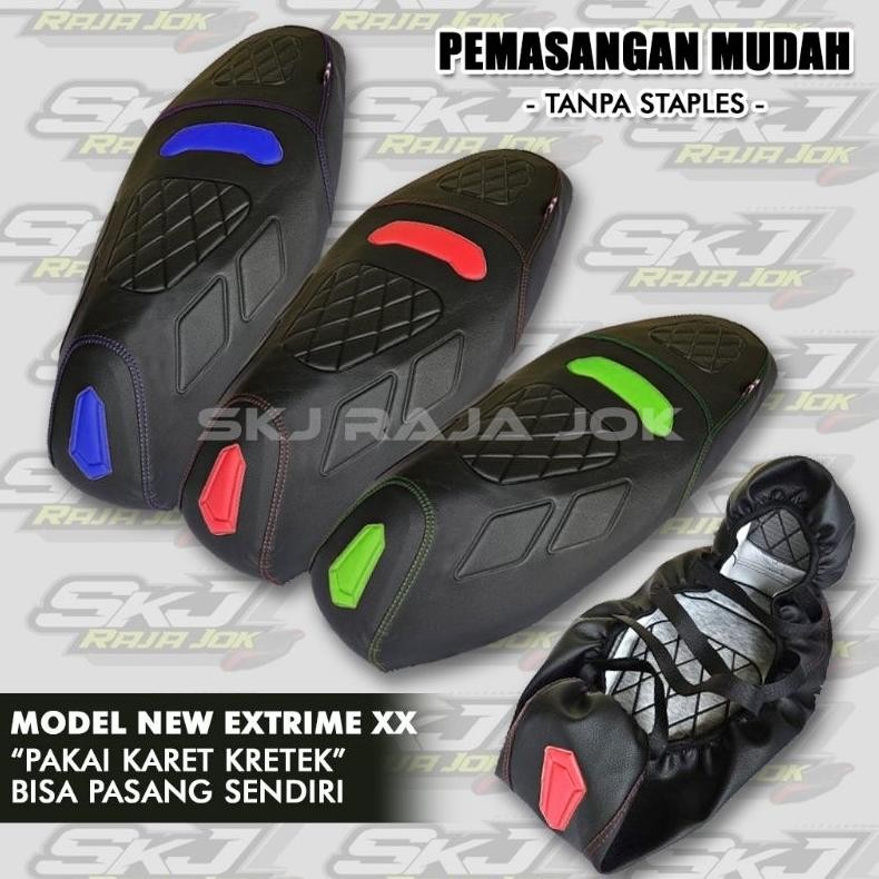 Cover Jok Motor Model Pelindung Jok Motor (Pakai Karet) Vario, Beat, Scoopy, Nmax, Pcx, Aerox, Dll