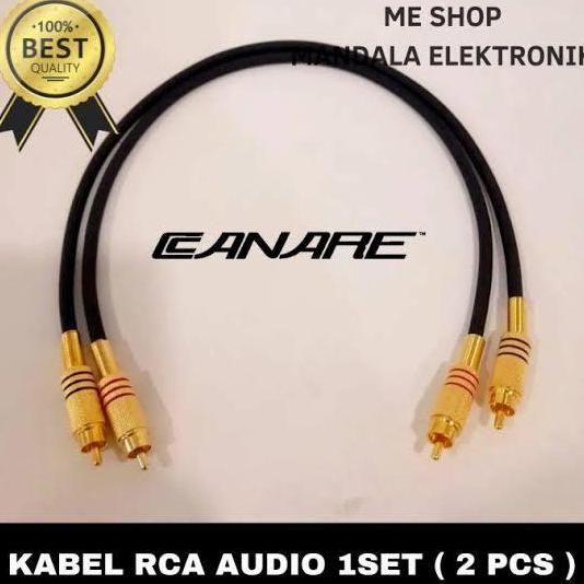 DB222 }} Kabel jack RCA pendek - kabel canare rca gold Set