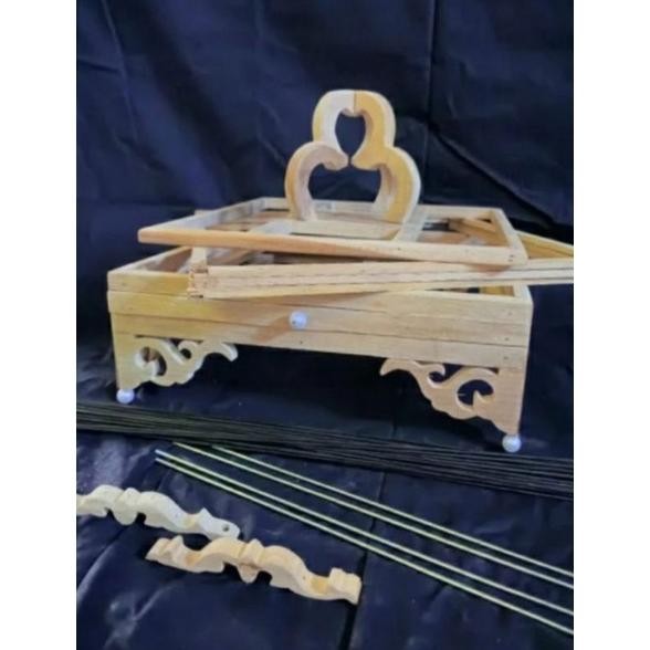 SANGKAR CUNGKOK KOTAK 20X20 KAYU JATI AMBRUKAN BELUM DI RAKIT