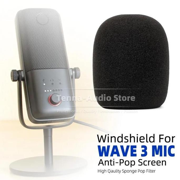 DE7 - Busa mic Elgato wave 3 Windscreen pop filter foam dustproof shield