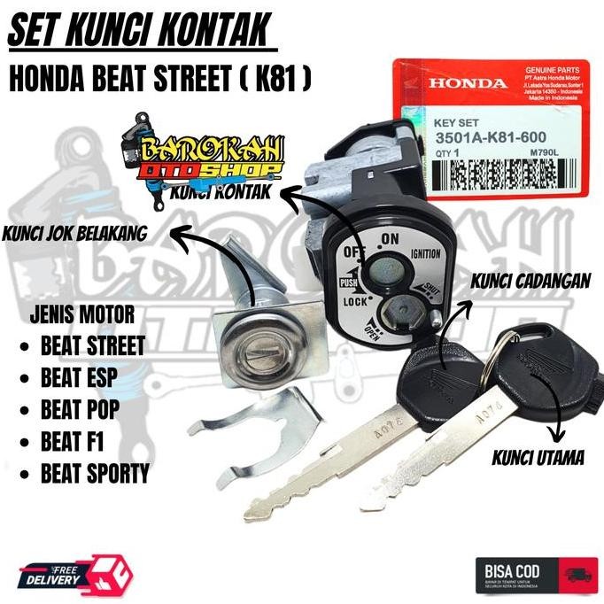 DF90>> ORIGINAL KUNCI KONTAK BEAT STREET,BEAT ESP,BEAT SPORTY,BEAT F1 STATER HALUS BEAT POP 2017-201