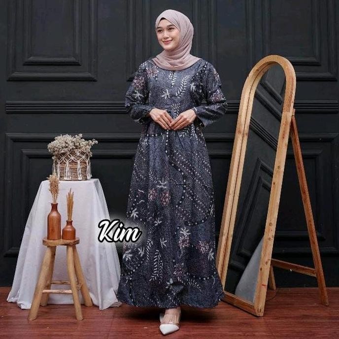 (Good) Gamis batik busui jumbo Ld 100 LD 110 LD 120 LD130 Baju wanita muslimah